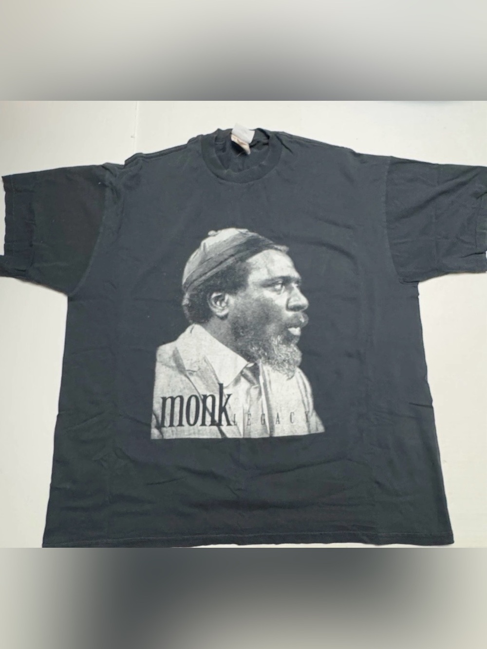 Vintage Y2K Thelonious Monk Legacy Jazz Short Sleeve T-Shirt Size: XL Flawed